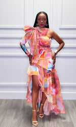 Picasso Mauve Ruffled Skirt