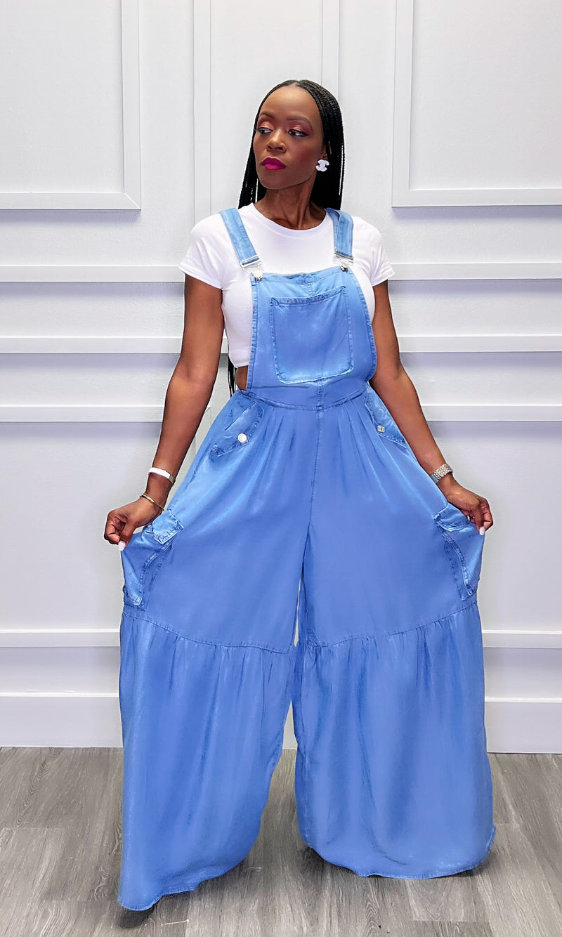 Justine Wide Leg Cargo Jumpsuit