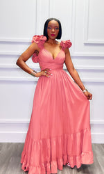 Venice Mauve Ruffled Maxi Dress:FINAL SALE
