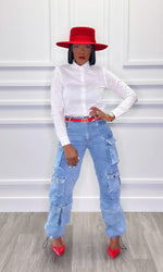 Chasetin* Cargo Denim Jean Pants