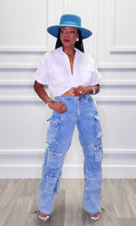 Chasetin* Cargo Denim Jean Pants