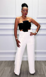 Runway Pleated Ivory Pants