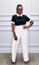 Classic Black and White Top: FINAL SALE