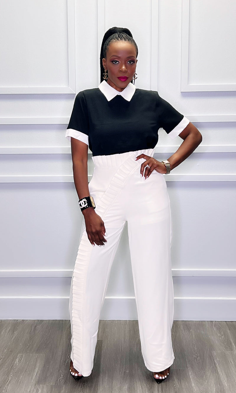 Classic Black and White Top: FINAL SALE