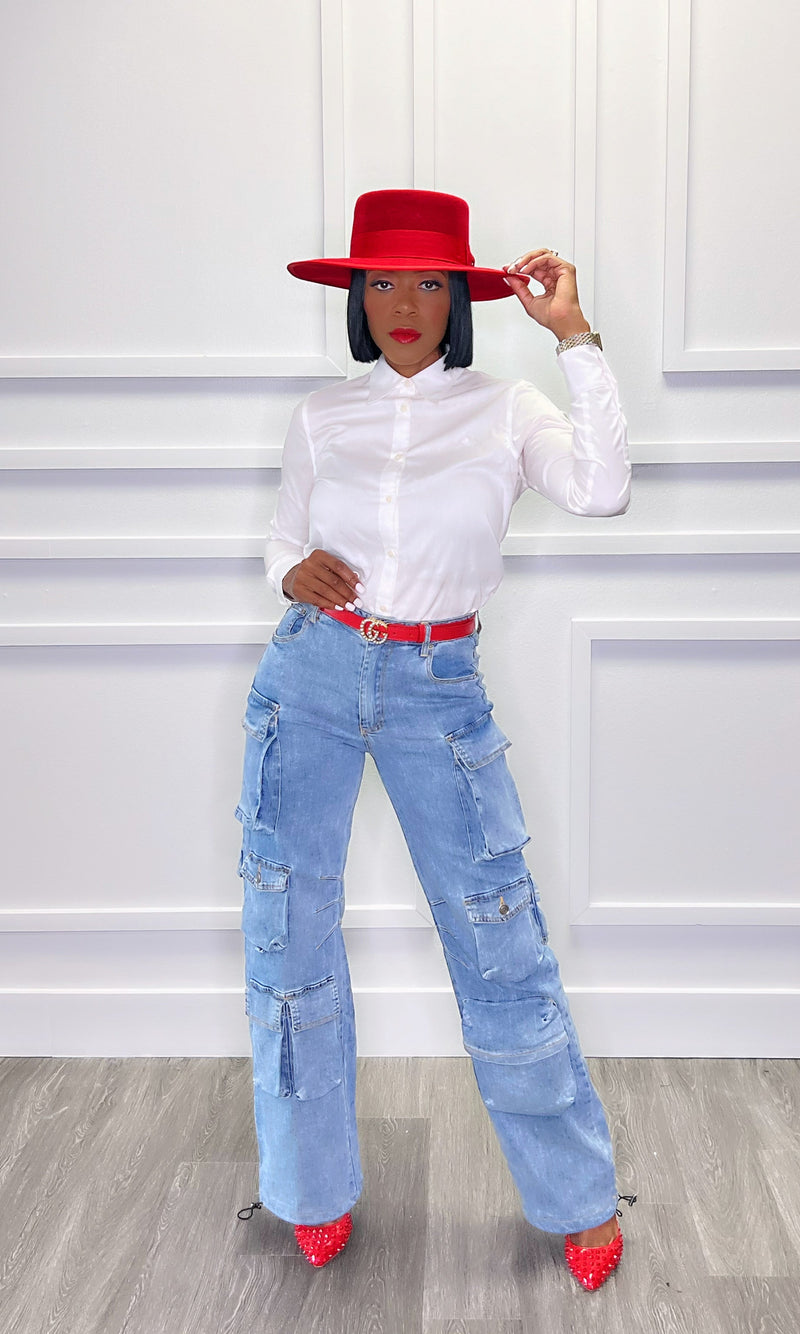 Chasetin* Cargo Denim Jean Pants