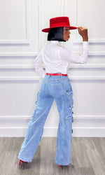 Chasetin* Cargo Denim Jean Pants