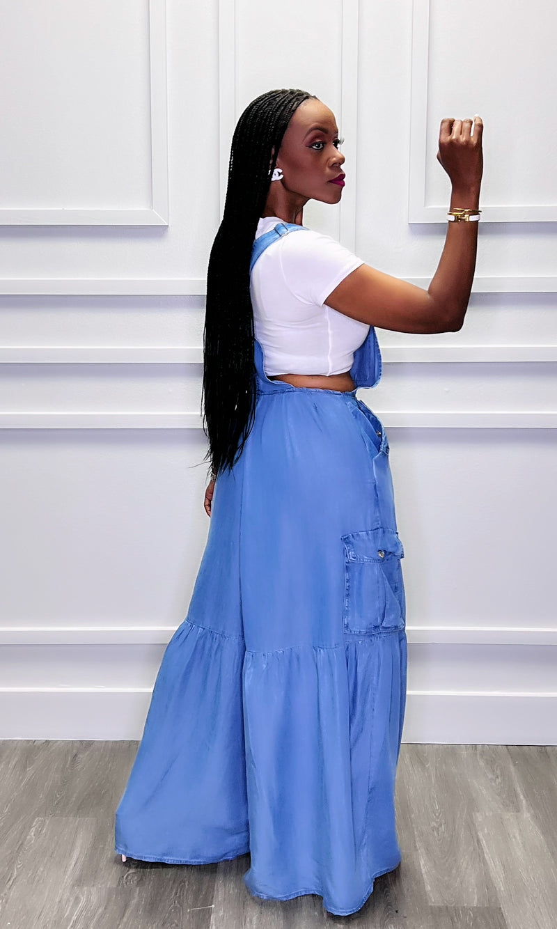 Justine Wide Leg Cargo Jumpsuit