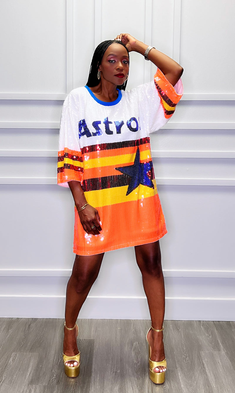 So H-Town Sequin Tunic Dress: PRE-ORDER:RESTOCK #3 SHIPS: 10/27/23: DO NOT ORDER WITH IN STOCK ITEMS