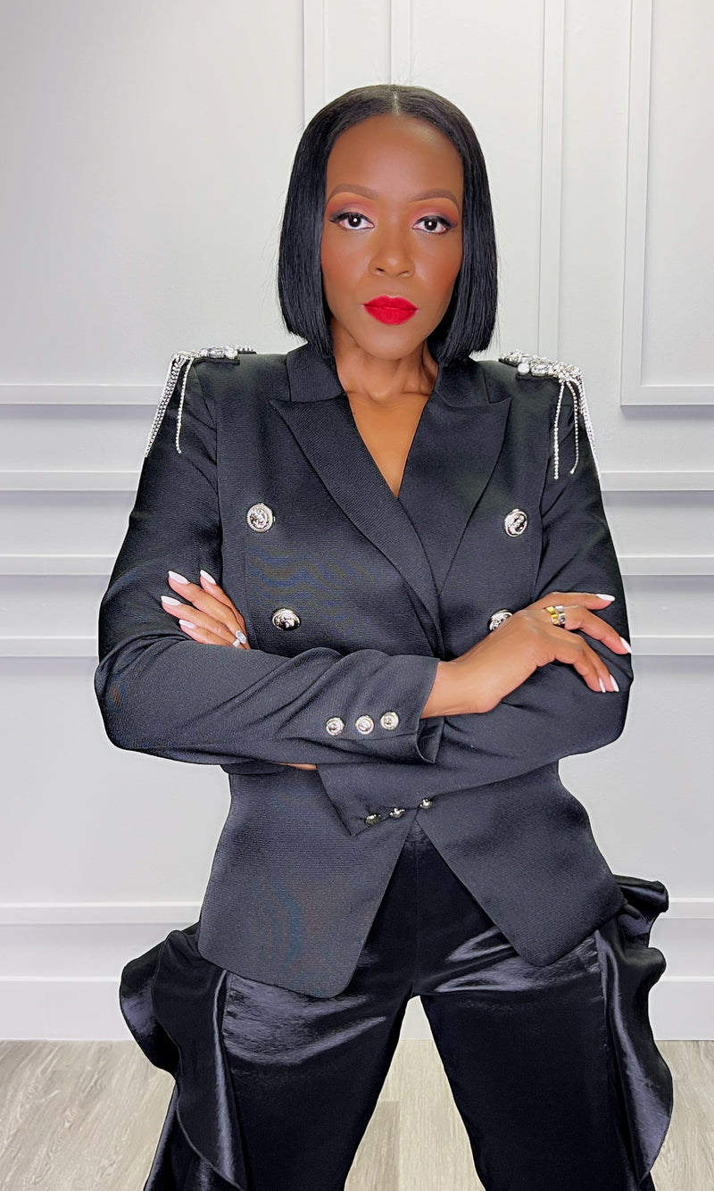 Marrissa Bling Shoulder Blazer