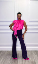 Wendy Wide Leg PLUM Pants:FINAL SALE