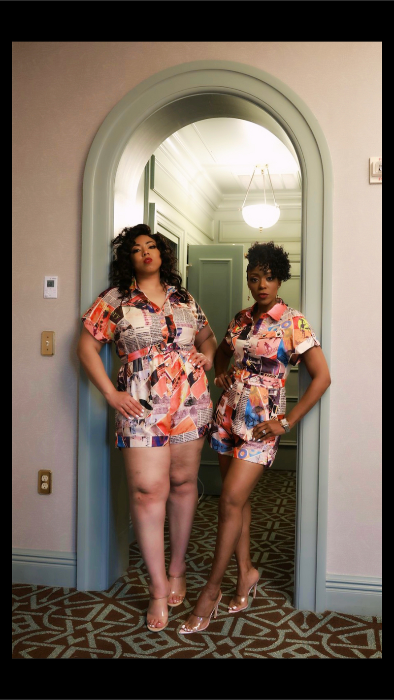 Spring News Romper Shorts:FINAL SALE