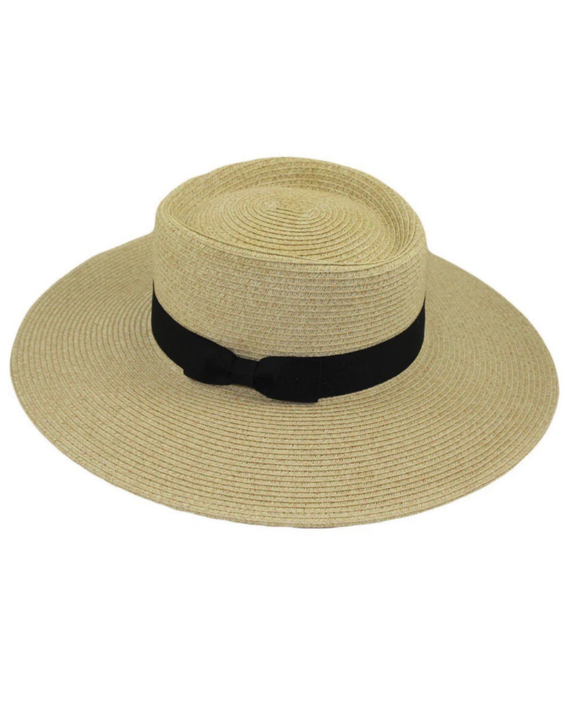 Alexis Light Straw Boater Hat