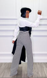 Tyson Faux Leather Bow Train Top:FINAL SALE