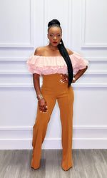 Wendy Wide Leg Mocha Pants:FINAL SALE
